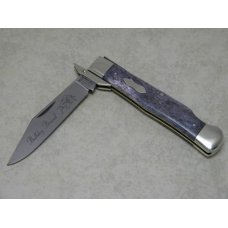 Bulldog Brand Solingen Germany 2006 Merlot Giraffe Bone Prototype Swing Guard Lockback Knife in Box