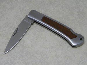 Kershaw Indian Ford KAI Japan 2155 Metal & Wood Lockback Knife