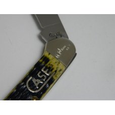 Case XX USA 2008 Dark Antique Bone Script Shield 1st Run 62131 SS Canoe Knife in Box Case XX USA 2008 Dark Antique Bone Script Shield 1st Run 62131 SS Canoe Knife in Box
