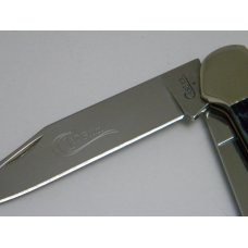 Case USA 2009 Mediterranean Blue Bone Script Shield 1st Run 62100 SS Big Saddlehorn Knife in Box