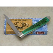 Case XX USA 2008 Pocket Worn Burnt Green Bone 1st Run 61048 SS Slimline Trapper Knife in Box Case XX USA 2008 Pocket Worn Burnt Green Bone 1st Run 61048 SS Slimline Trapper Knife in Box