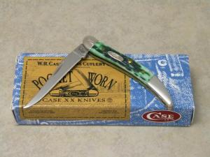 Case XX USA 2008 Pocket Worn Burnt Green Bone 1st Run 610096 SS Tiny Toothpick Knife in Box