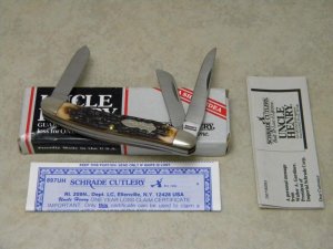 Schrade + USA 897UH Uncle Henry Staglon Signature Premium Stockman Knife in Box