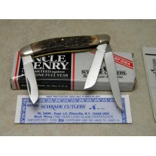 Schrade + USA 897UH Uncle Henry Staglon Signature Premium Stockman Knife in Box Schrade + USA 897UH Uncle Henry Staglon Signature Premium Stockman Knife in Box