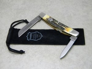 Remington Cutlery Club USA (Bear) Stag RC6166 2 Blade Congress Knife in Pouch c.2009