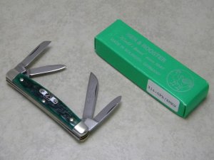 Hen & Rooster Solingen Germany 314-GPB/SMKW 25th Anniversary Green Bone Congress Knife in Box