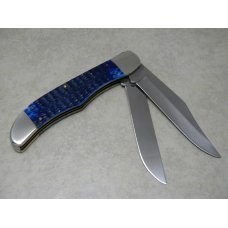 Case USA 2008 Navy Blue Bone Red Shield 1st Run 6265 SS Folding Hunter Knife & Pouch in Box
