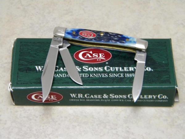 Case USA 2008 Navy Blue Bone Red Shield 1st Run 6333 SS Small Stockman Knife in Box Case USA 2008 Navy Blue Bone Red Shield 1st Run 6333 SS Small Stockman Knife in Box