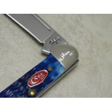 Case USA 2008 Navy Blue Bone Red Shield 1st Run 62132 SS Baby Butterbean Tiny Canoe Knife in Box Case USA 2008 Navy Blue Bone Red Shield 1st Run 62132 SS Baby Butterbean Tiny Canoe Knife in Box