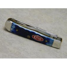 Case USA 2008 Navy Blue Bone Red Shield 1st Run 62154 SS Tiny Trapper Knife in Box Case USA 2008 Navy Blue Bone Red Shield 1st Run 62154 SS Tiny Trapper Knife in Box