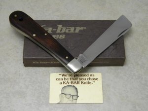 Kabar Ka-Bar 1133 USA Wood Sailors Rope Knife in Box