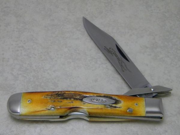 Case XX Stainless USA 9 Dot (1971) Stag 5111 1/2 L Cheetah Swing Guard Lockback Knife Case XX Stainless USA 9 Dot (1971) Stag 5111 1/2 L Cheetah Swing Guard Lockback Knife