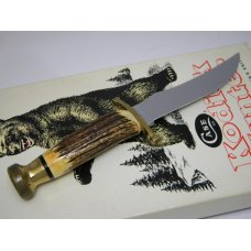 Case XX USA Stag Kodiak Hunter Fixed Blade Sheath Knife in Box c.1979-1981