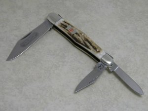 Robt Klaas Kissing Crane Solingen Germany Stag 2735 Whittler Knife c.1976