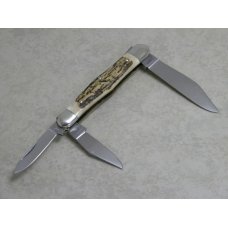 Robt Klaas Kissing Crane Solingen Germany Stag 2735 Whittler Knife c.1976 Robt Klaas Kissing Crane Solingen Germany Stag 2735 Whittler Knife c.1976