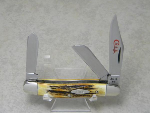 Case XX Stainless USA 2 Dot (1978) Stag 5347 HP SSP Red Etch Stockman Knife Case XX Stainless USA 2 Dot (1978) Stag 5347 HP SSP Red Etch Stockman Knife