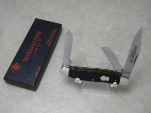 Winchester Trademark USA 1987 Bone 3964 Stockman Knife in Box