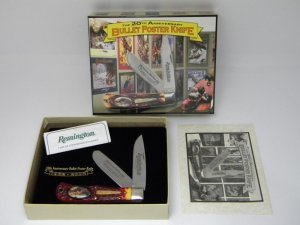 Remington USA Delrin 20th Anniversary Bullet Poster Jumbo Trapper Knife in Box