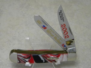 Case XX USA 2002 Corelon United States Mint Silver Dollar 3254 SS Trapper Knife