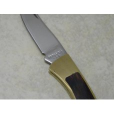 Browning USA Model 2118F10 Wood & Brass Mini Tracker Lockback Knife in Box Browning USA Model 2118F10 Wood & Brass Mini Tracker Lockback Knife in Box