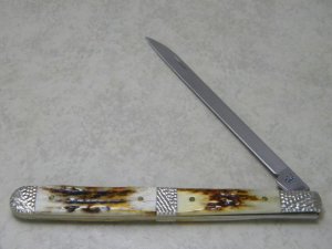 Case XX USA 2012 Split Red Stag R5100 SS Melon Tester Knife