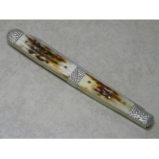 Case XX USA 2012 Split Red Stag R5100 SS Melon Tester Knife