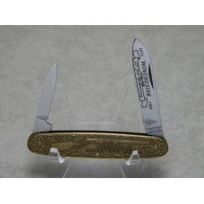 Winchester Trademark USA 1998-2 Model 1873 Rifle 125th Anniversary Brass 2 Blade Pen Knife in Box Winchester Trademark USA 1998-2 Model 1873 Rifle 125th Anniversary Brass 2 Blade Pen Knife in Box