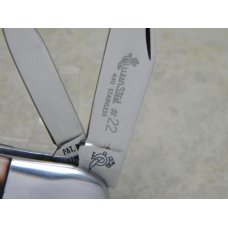 Queen Steel #22 Stainless Imitation Winterbottom Bone Aluminum Frame 2 Blade Barlow Knife c.1980's Queen Steel #22 Stainless Imitation Winterbottom Bone Aluminum Frame 2 Blade Barlow Knife c.1980's