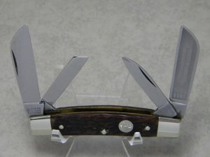 Boker Solingen Germany Tree Brand Classic Bone 4 Blade 5464 Medium Congress Knife