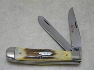 Case XX Stainless USA 2 Dot (1978) Stag 5254 SSP Red Etch Trapper Knife