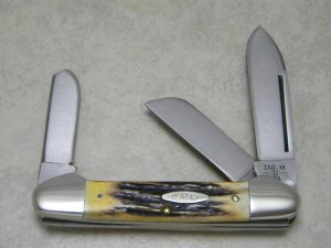 Case XX SS USA 10 Dot (1980) Stag Proto 53094 SSP Large Gunboat Canoe Knife