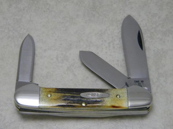 Case XX SS USA 9 Dot (1981) Stag 53131 SSP 3 Blade Canoe Knife Case XX SS USA 9 Dot (1981) Stag 53131 SSP 3 Blade Canoe Knife