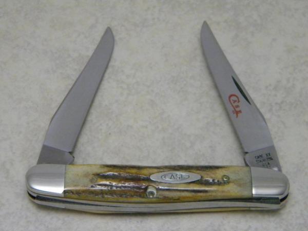 Case XX Stainless USA 2 Dot (1978) Gen. Stag SSP Red Etch Muskrat Knife Case XX Stainless USA 2 Dot (1978) Gen. Stag SSP Red Etch Muskrat Knife