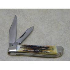 Case XX Stainless USA 2 Dot (1978) Stag 5220 SSP Red Etch Peanut Knife Case XX Stainless USA 2 Dot (1978) Stag 5220 SSP Red Etch Peanut Knife