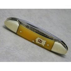 Robt Klaas Kissing Crane Solingen Germany Yellow 2926 Mini Canoe Knife c.1981