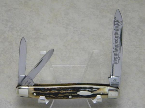 Robt Klaas Kissing Crane Solingen Germany Stag Railroad Whittler Knife Robt Klaas Kissing Crane Solingen Germany Stag Railroad Whittler Knife