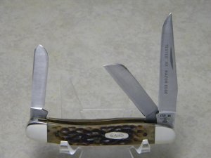 Case XX SS USA 5 Dot (1985) Bone 6318 HP SSP Tested XX Razor Edge Stockman Knife