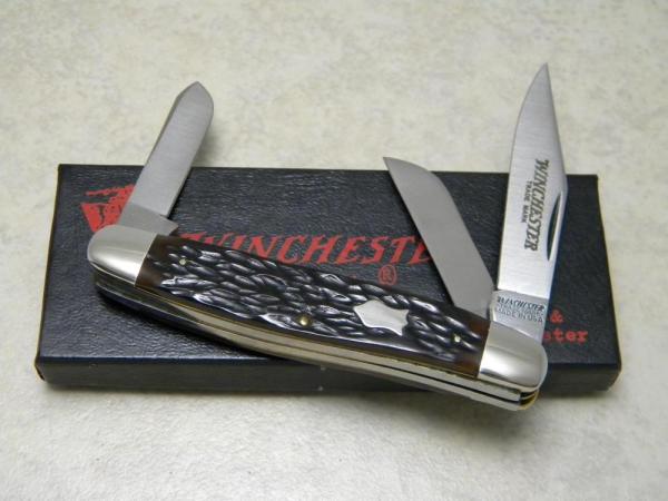 Winchester Trademark USA 1987 Bone 3964 Stockman Knife in Box Winchester Trademark USA 1987 Bone 3964 Stockman Knife in Box