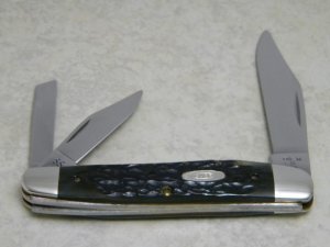 Case XX SS USA 5 Dot (1985) Green Bone G6380 Large Whittler Knife