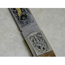 Browning Japan Gold Classic Auto - 5 Commemorative Quince Wood Lockback Knife