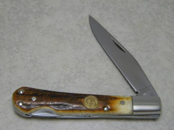 Canal Street Cutlery USA Genuine Stag Barehead Lockback Knife Canal Street Cutlery USA Genuine Stag Barehead Lockback Knife