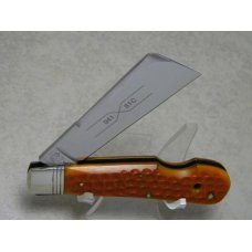 Schatt & Morgan Titusville PA. Queen Steel USA Orange Bone 04161C Cotton Sampler Knife c.1994 Schatt & Morgan Titusville PA. Queen Steel USA Orange Bone 04161C Cotton Sampler Knife c.1994