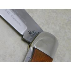 Queen Cutlery USA No. 4200 The Rawhide Series Wood Folding Hunter Knife c.1981
