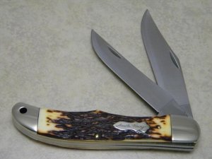 Schrade + USA 227UH Uncle Henry Staglon Folding Hunter Knife
