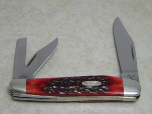 Case XX SS USA 5 Dot (1985) Red Bone R6380 Large Whittler Knife