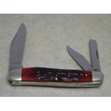 Case XX SS USA 5 Dot (1985) Red Bone R6380 Large Whittler Knife Case XX SS USA 5 Dot (1985) Red Bone R6380 Large Whittler Knife