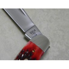 Case XX SS USA 5 Dot (1985) Red Bone R6380 Large Whittler Knife Case XX SS USA 5 Dot (1985) Red Bone R6380 Large Whittler Knife
