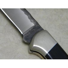 Buck Custom USA 112 Flint Chip Blade Horn Handle Buffalo Inlay Folding Hunter Lockback Knife & Pouch Buck Custom USA 112 Flint Chip Blade Horn Handle Buffalo Inlay Folding Hunter Lockback Knife & Pouch