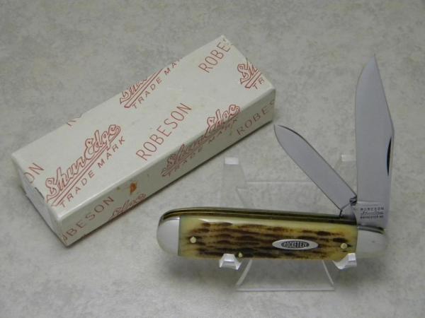 Robeson ShurEdge USA (by Queen Cut. Co.) Bone Q622056 Pocketeze Jack Knife in Box Robeson ShurEdge USA (by Queen Cut. Co.) Bone Q622056 Pocketeze Jack Knife in Box