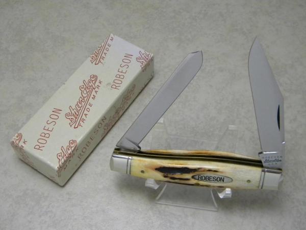 Robeson ShurEdge USA (by Queen Cut. Co.) Stag 622751 Moose Knife in Box c.1995 Robeson ShurEdge USA (by Queen Cut. Co.) Stag 622751 Moose Knife in Box c.1995